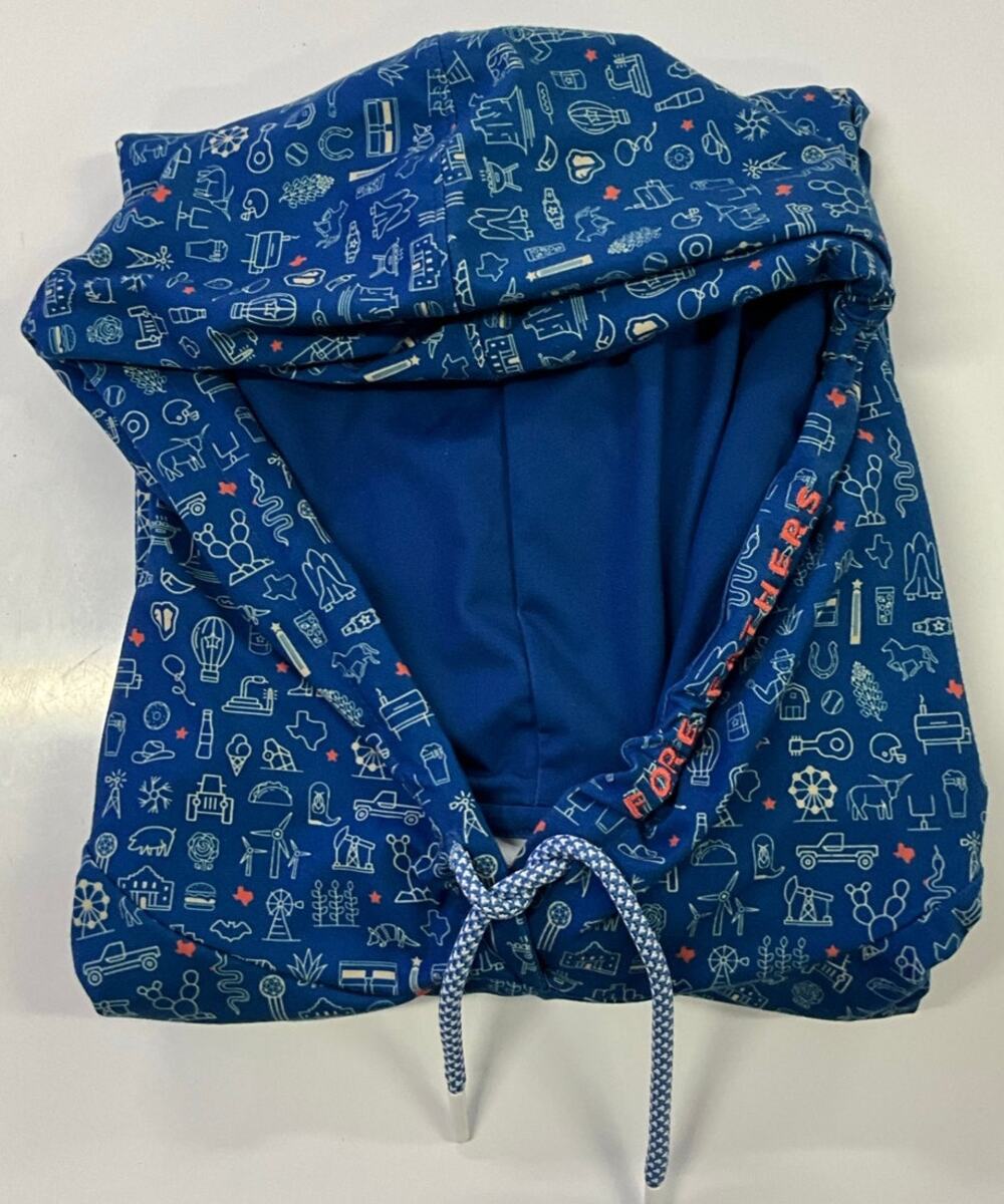 Fore Fathers Men’s XL Hoodie Embroidered Texas Themed Graphics Moisture-Wicking